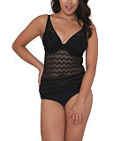 1701 TKD Lingerie Swimwear Fashion Curvy Kate Hi Voltage Tankini Plunge Black Brief F