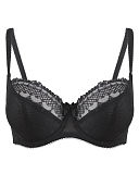 1706 TKD Lingerie Core Cleo Marcie Balconnet Bra Black F