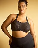 Activate Non Padded Moulded Sports Bra Black Chalk