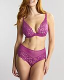 Allure Demi Plunge Bra And Deep Brief Magenta