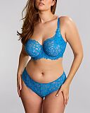 Allure Full Cup Bra And Brazilian Azure Blue