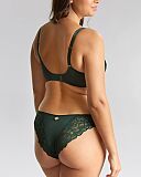 Allure Full Cup Bra And Brazilian Brief Forest Green TKD Lingerie Panache Fashion B1