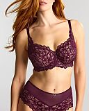 Allure Full Cup Bra And Deep Brief Plum