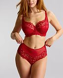 Allure Full Cup Bra And Deep Brief Red