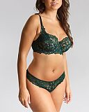 Allure Full Cup Bra And Thong Forest Green TKD Lingerie Panache Fashion F1