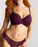 Allure Spacer Bra And Brazilian Brief Plum