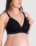 Ambition T Shirt Plunge Nursing Bra Black
