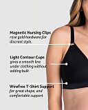 Ambition T Shirt Plunge Nursing Bra Black