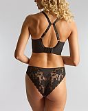 Amour Padded Non Wired Bra And Brazilian Black Pecan TKD Lingerie Panache Fashion B2