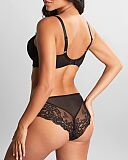 Ana Non Padded Plunge Bra And Brazilian Brief Black