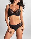 Ana Non Padded Plunge Bra And Brazilian Brief Black
