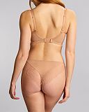 Ana Non Padded Plunge Bra And Brazilian Brief Honey