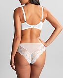 Ana Non Padded Plunge Bra And Brazilian Brief White