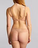 Ana Non Padded Plunge Bra And Thong Honey