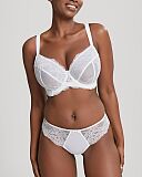 Ana Non Padded Plunge Bra And Thong White