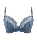Ana Non Padded Plunge Bra Vintage Blue TKD Lingerie Panache Fashion CF1