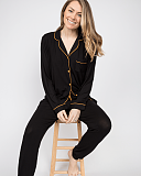 Annie Revere Jersey PJ Set Black TKD Lingerie Cyberjammies Fashion L1