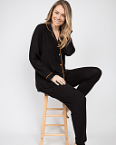 Annie Revere Jersey PJ Set Black TKD Lingerie Cyberjammies Fashion L2