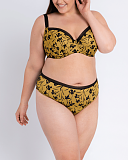Artisan Balcony Bra And High Waist Brief Ochre Black TKD Lingerie Curvy Kate Fashion F2