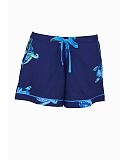 Ashley Big Turtle Print Shorts Navy Mix