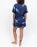 Ashley Big Turtle Print Shorty Sets Navy Mix