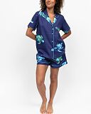 Ashley Big Turtle Print Shorty Sets Navy Mix