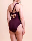 Beach Bliss Asymetric Padded Swimsuit Mulberry