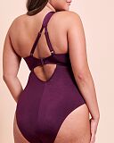 Beach Bliss Asymetric Padded Swimsuit Mulberry