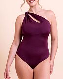 Beach Bliss Asymetric Padded Swimsuit Mulberry