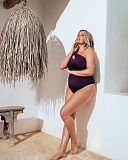 Beach Bliss Asymetric Padded Swimsuit Mulberry