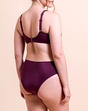 Beach Bliss Scooped Balcony Bikini Top And High Leg Bikini Brief Mulberry