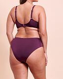 Beach Bliss Scooped Balcony Bikini Top And High Leg Bikini Brief Mulberry