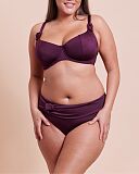 Beach Bliss Scooped Balcony Bikini Top And High Leg Bikini Brief Mulberry