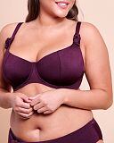 Beach Bliss Scooped Balcony Bikini Top And High Leg Bikini Brief Mulberry
