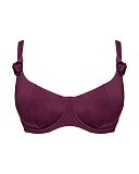 Beach Bliss Scooped Balcony Bikini Top Mulberry