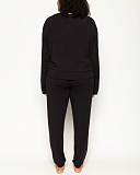 Beth Slouch Jersey Pyjama Set Black TKD Lingerie Cyberjammies Fashion B1