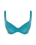 Billie Wired Triangle Plunge Bikini Sparkle Teal