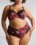 Bliss Full Cup Bra And Deep Brief Rose Print