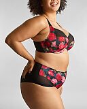 Bliss Full Cup Bra And Deep Brief Rose Print