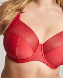 Bliss Full Cup Bra Salsa Red TKD Lingerie Sculptresse Fashion F1