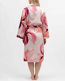 Blush Botanica Floral Print Long Dressing Gown Peach Mix