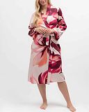Blush Botanica Floral Print Long Dressing Gown Peach Mix
