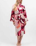 Blush Botanica Floral Print Long Dressing Gown Peach Mix