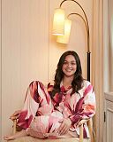 Blush Botanica Floral Print PJ Set Peach Mix