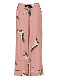 Bonnie Crane Bird Print Pants Pink Mix