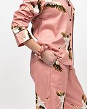 Bonnie Crane Bird Print Pyjama Set Pink Mix