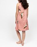 Bonnie Crane Bird Print Short Nightdress Pink Mix