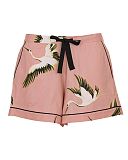 Bonnie Crane Bird Print Shorts Pink Mix