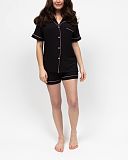 Bonnie Revere Jersey Shorty Set Black