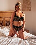 Boost Lace Padded Balcony Bra And Tanga Brief Leopard Print